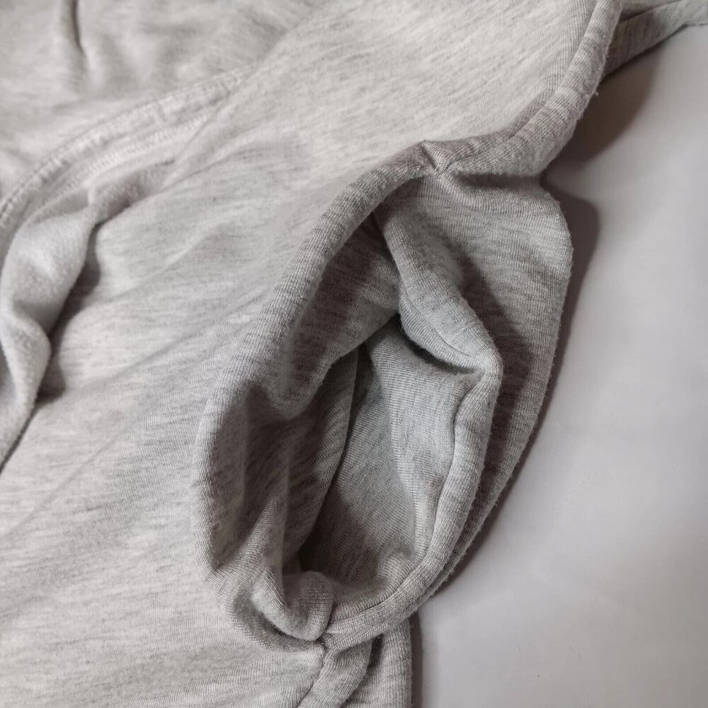 Athleta Womens Large Purana Wrap Sweatshirt Gray Heather Ribbed Long Sleeve Top - Picture 7 of 15